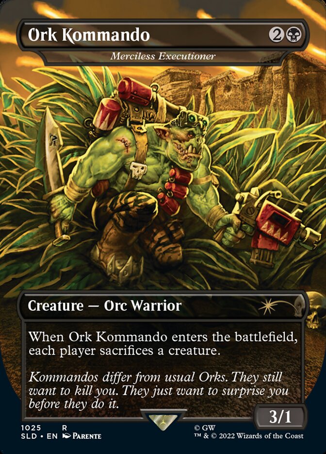 Ork Kommando - Merciless Executioner (Borderless) [Secret Lair Drop Series] - Destination Retro