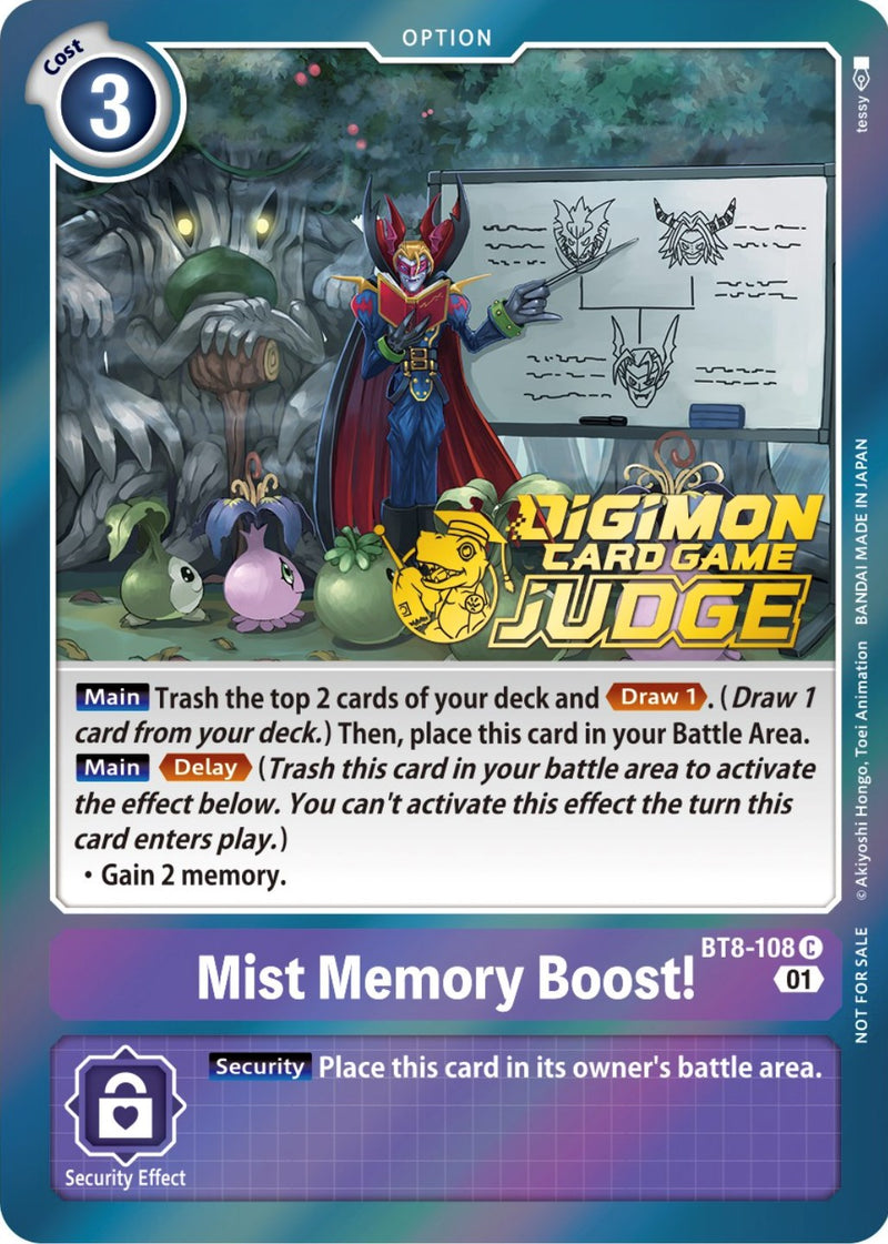 Mist Memory Boost! [BT8-108] (Judge Pack 3) [New Awakening Promos] - Destination Retro