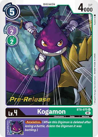 Kogamon [BT8-075] [New Awakening Pre-Release Cards] - Destination Retro