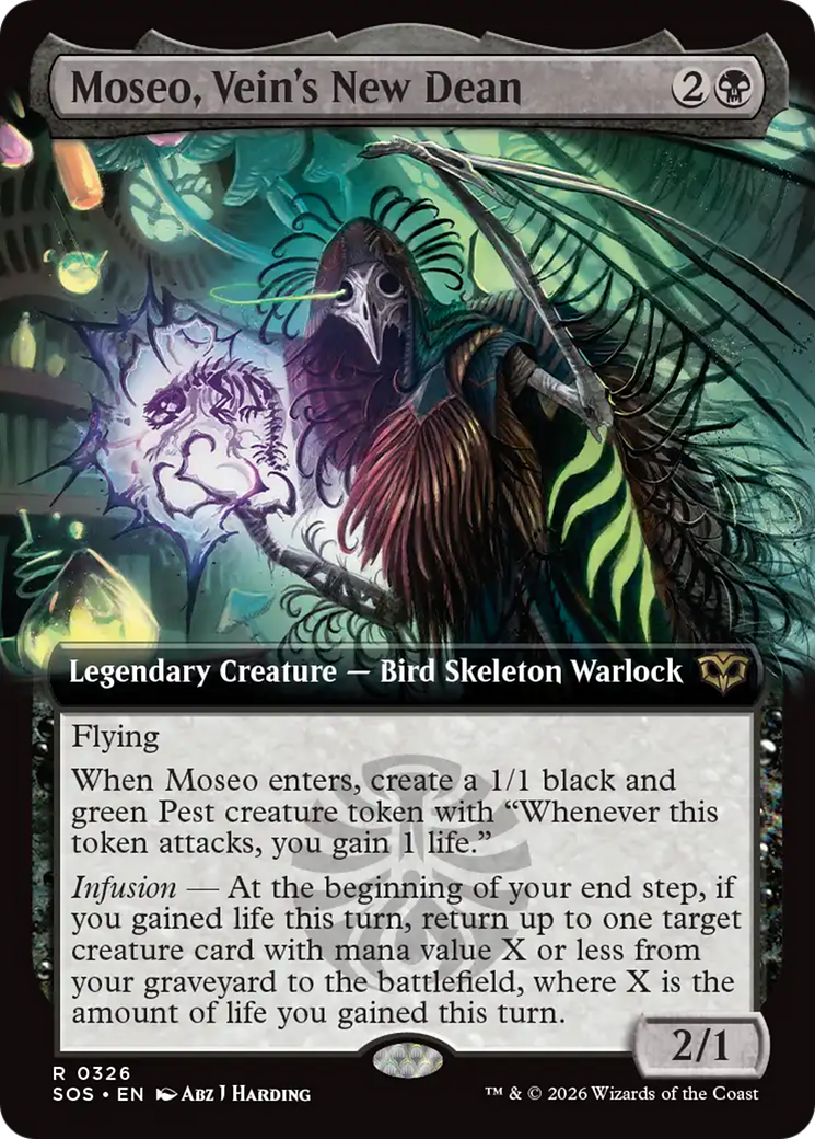 Moseo, Vein's New Dean (Extended Art) [Secrets of Strixhaven] - Destination Retro