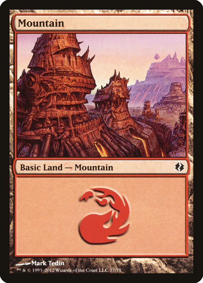 Mountain (77) [Duel Decks: Venser vs. Koth] - Destination Retro