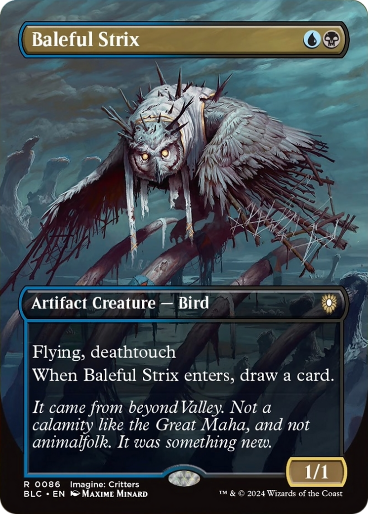 Baleful Strix (Borderless) [Bloomburrow Commander] - Destination Retro