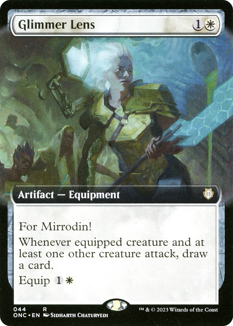 Glimmer Lens (Extended Art) [Phyrexia: All Will Be One Commander] - Destination Retro