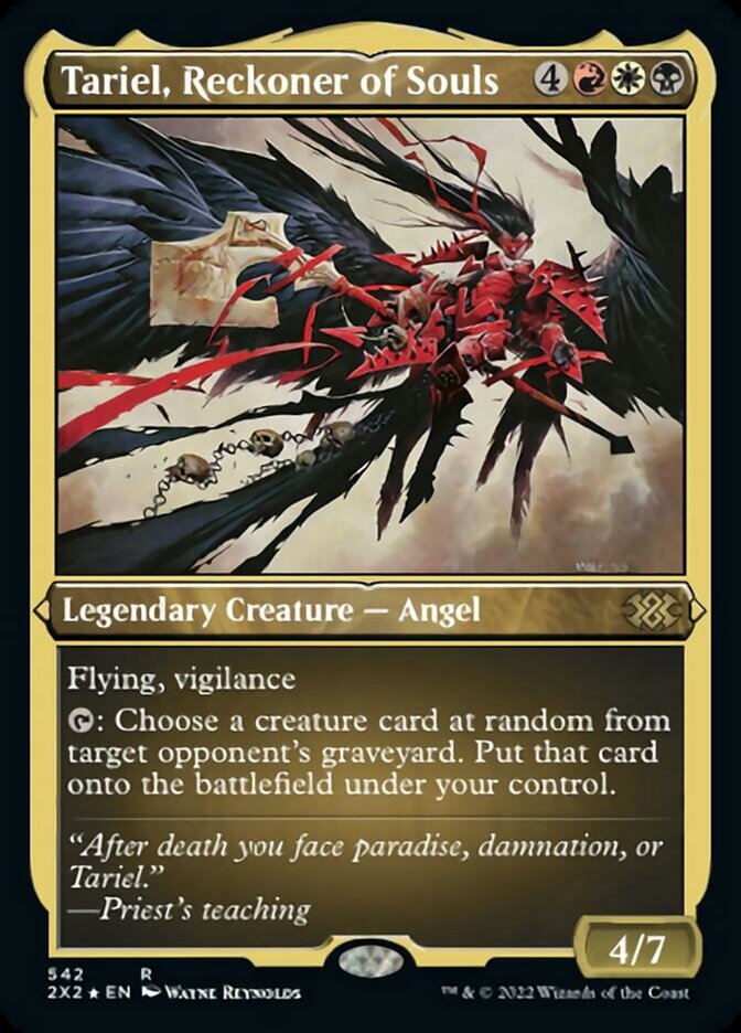 Tariel, Reckoner of Souls (Foil Etched) [Double Masters 2022] - Destination Retro