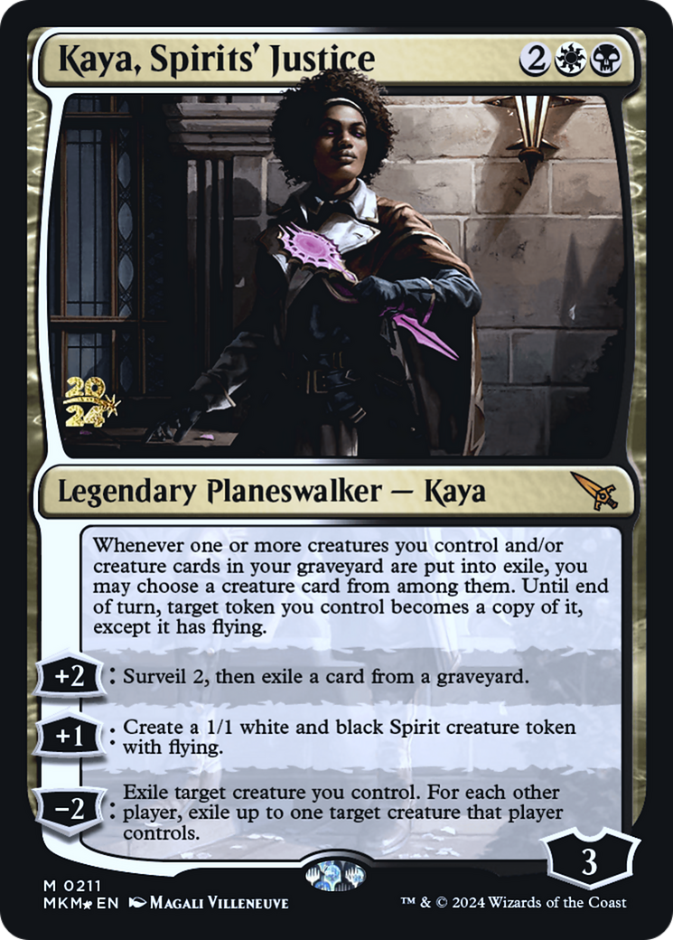 Kaya, Spirits' Justice [Murders at Karlov Manor Prerelease Promos] - Destination Retro