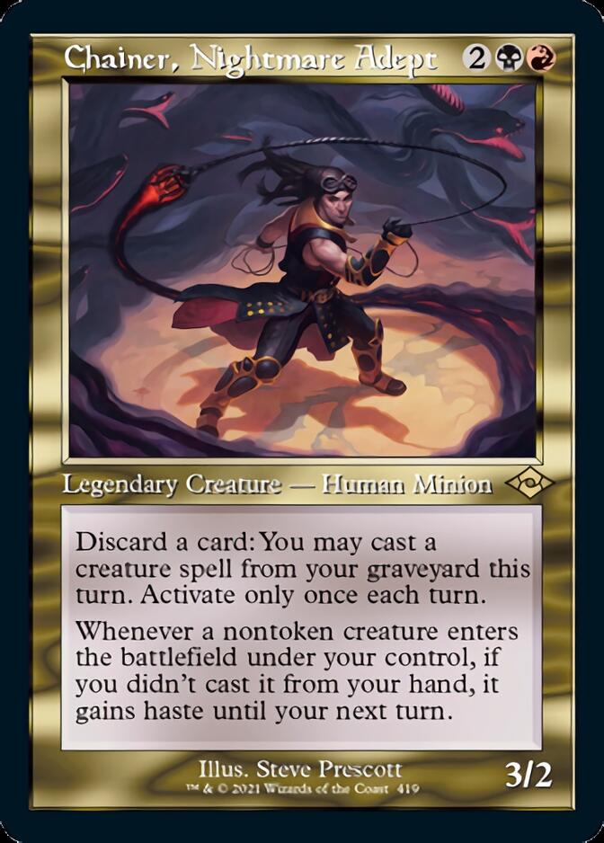 Chainer, Nightmare Adept (Retro Foil Etched) [Modern Horizons 2] - Destination Retro