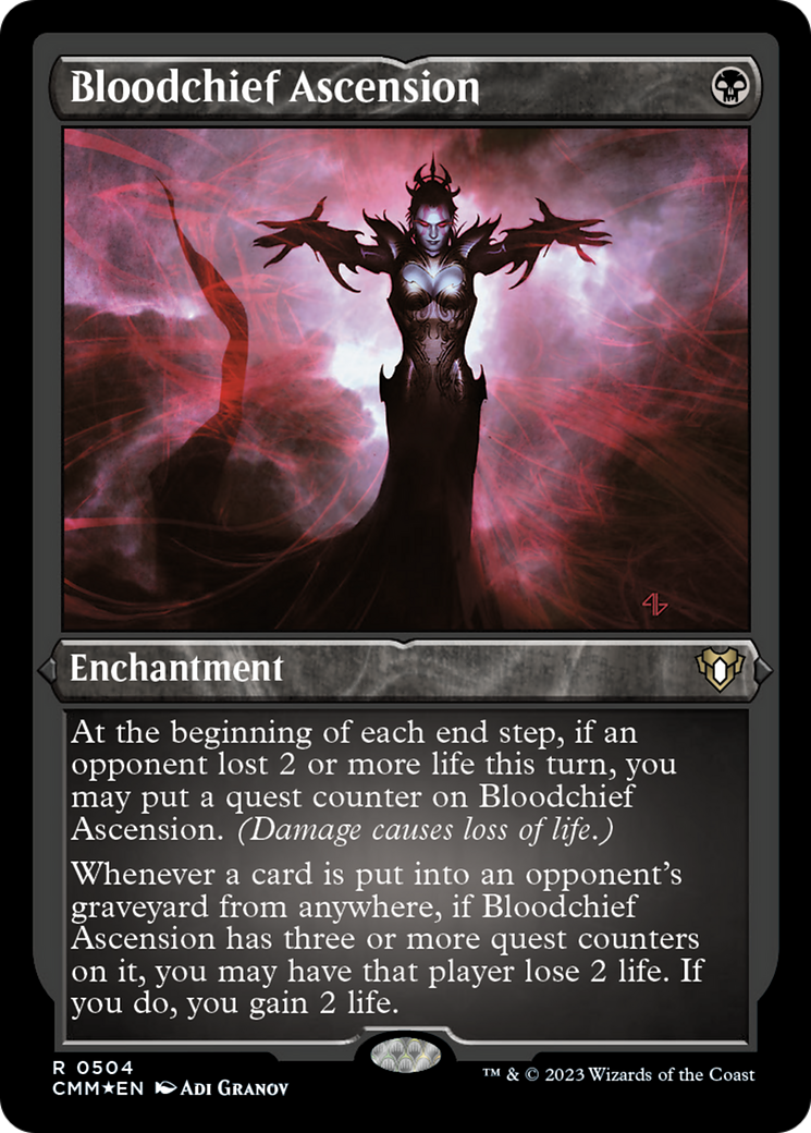 Bloodchief Ascension (Foil Etched) [Commander Masters] - Destination Retro
