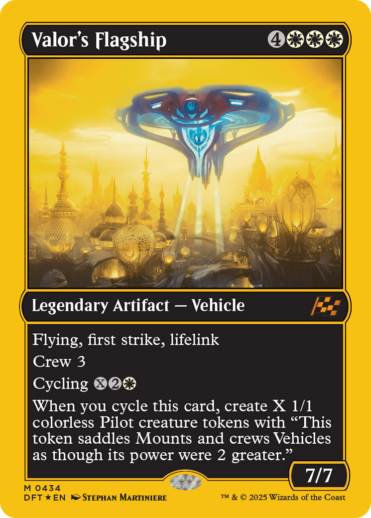 Valor's Flagship (First-Place Foil) [Aetherdrift] - Destination Retro