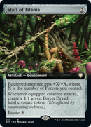 Staff of Titania (Extended Art) [The Brothers' War Commander] - Destination Retro