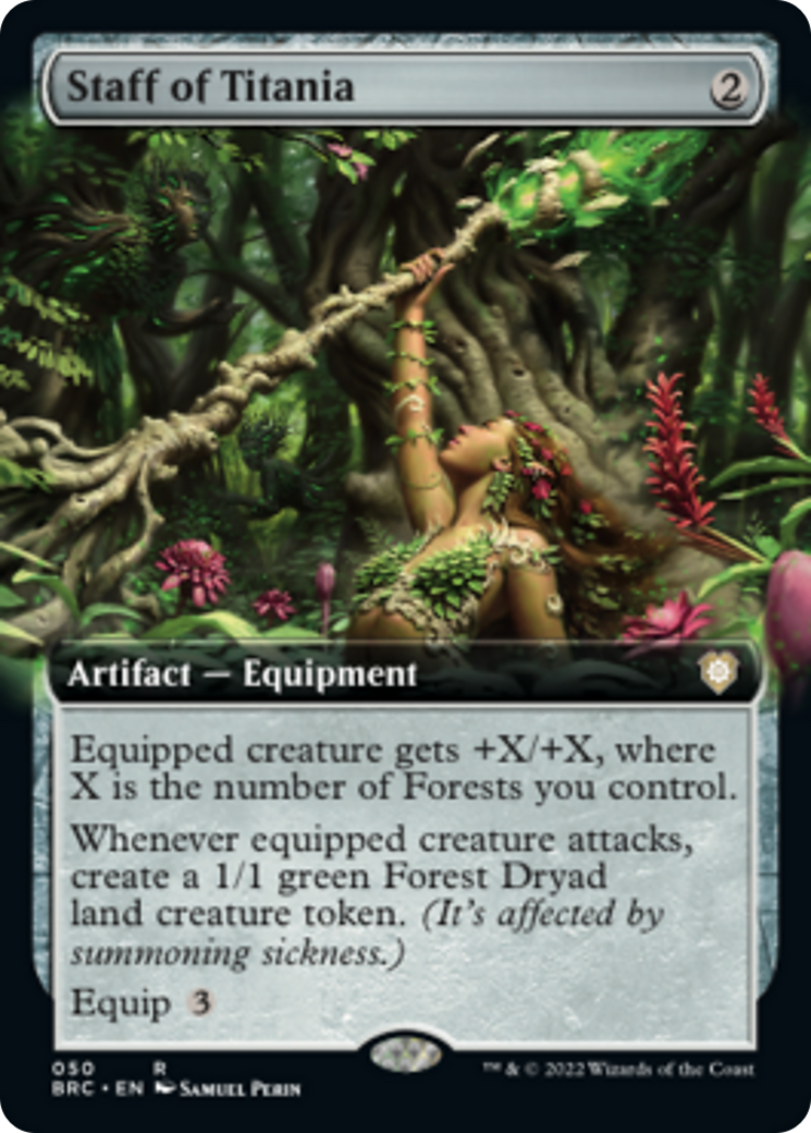 Staff of Titania (Extended Art) [The Brothers' War Commander] - Destination Retro