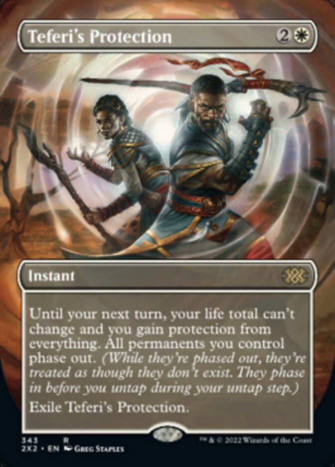 Teferi's Protection (Borderless Alternate Art) [Double Masters 2022] - Destination Retro