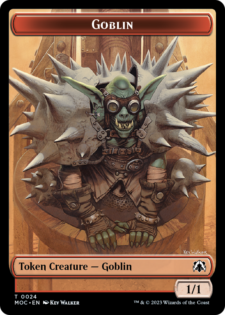 Goblin // Sliver Double-Sided Token [March of the Machine Commander Tokens] - Destination Retro