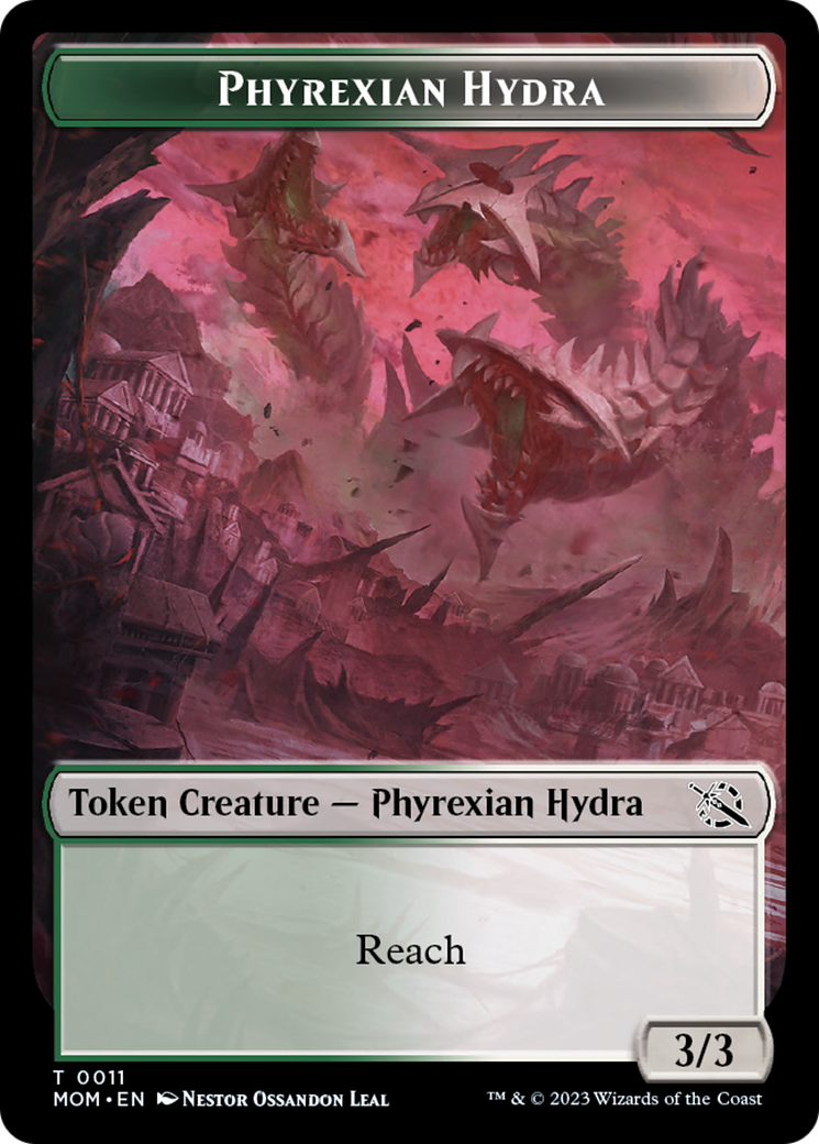 Warrior // Phyrexian Hydra (11) Double-Sided Token [March of the Machine Tokens] - Destination Retro