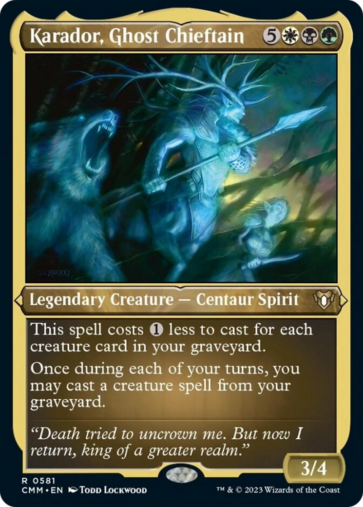 Karador, Ghost Chieftain (Foil Etched) [Commander Masters] - Destination Retro