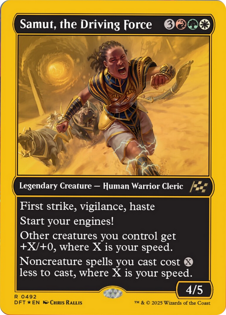 Samut, the Driving Force (First-Place Foil) [Aetherdrift] - Destination Retro