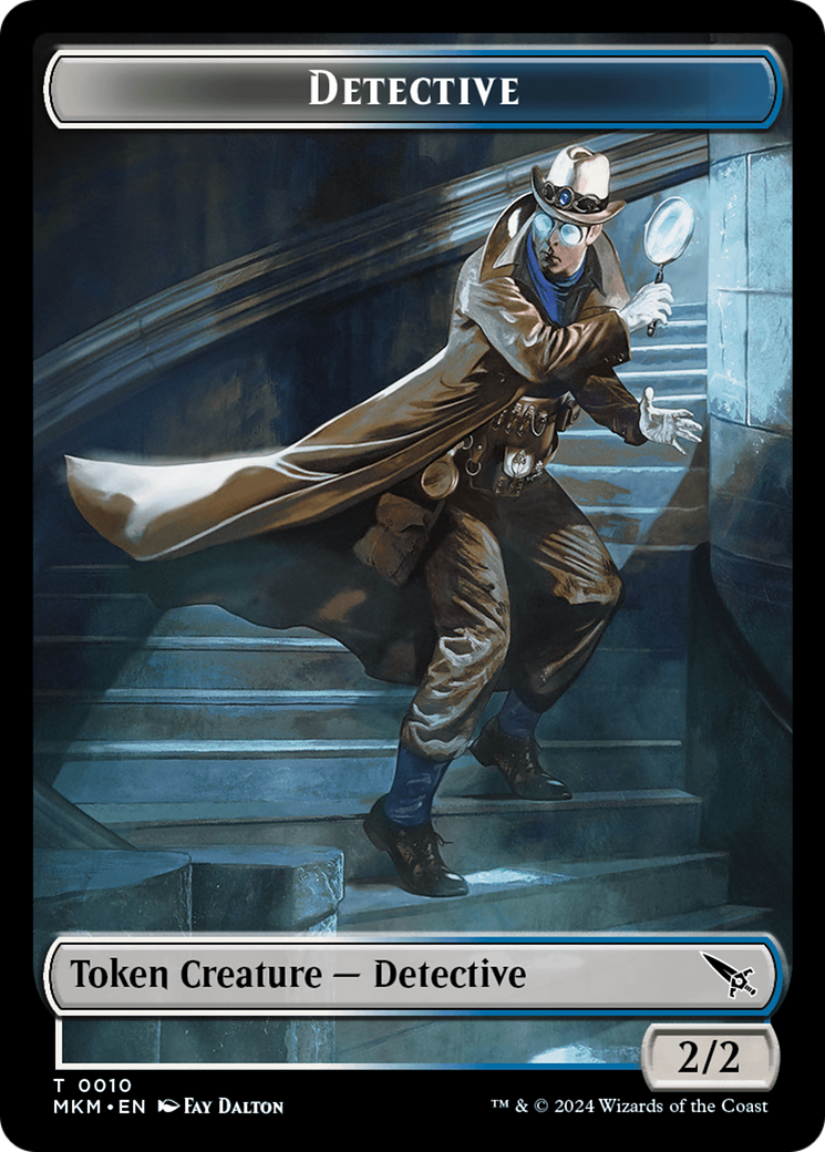 Detective // Spirit Double-Sided Token [Murders at Karlov Manor Tokens] - Destination Retro