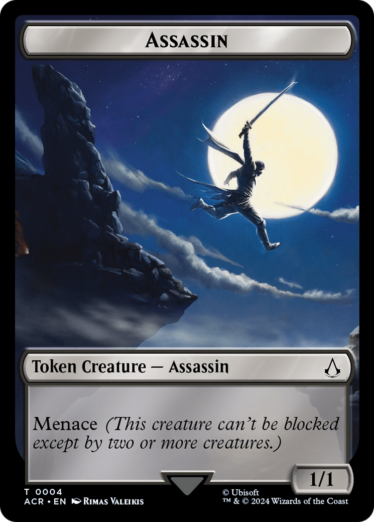 Assassin // Human Rogue Double-Sided Token [Assassin's Creed Tokens] - Destination Retro