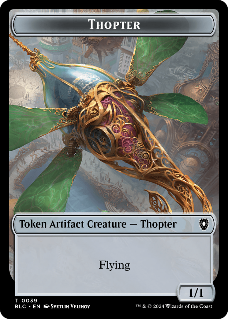 Goblin // Thopter Double-Sided Token [Bloomburrow Commander Tokens] - Destination Retro