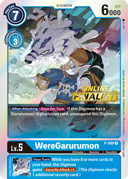 WereGarurumon [P-008] (Online Regional - Finalist) [Promotional Cards] - Destination Retro