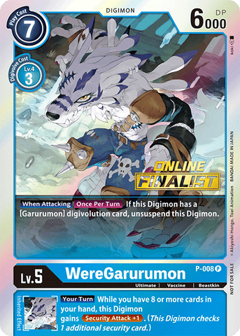 WereGarurumon [P-008] (Online Regional - Finalist) [Promotional Cards] - Destination Retro