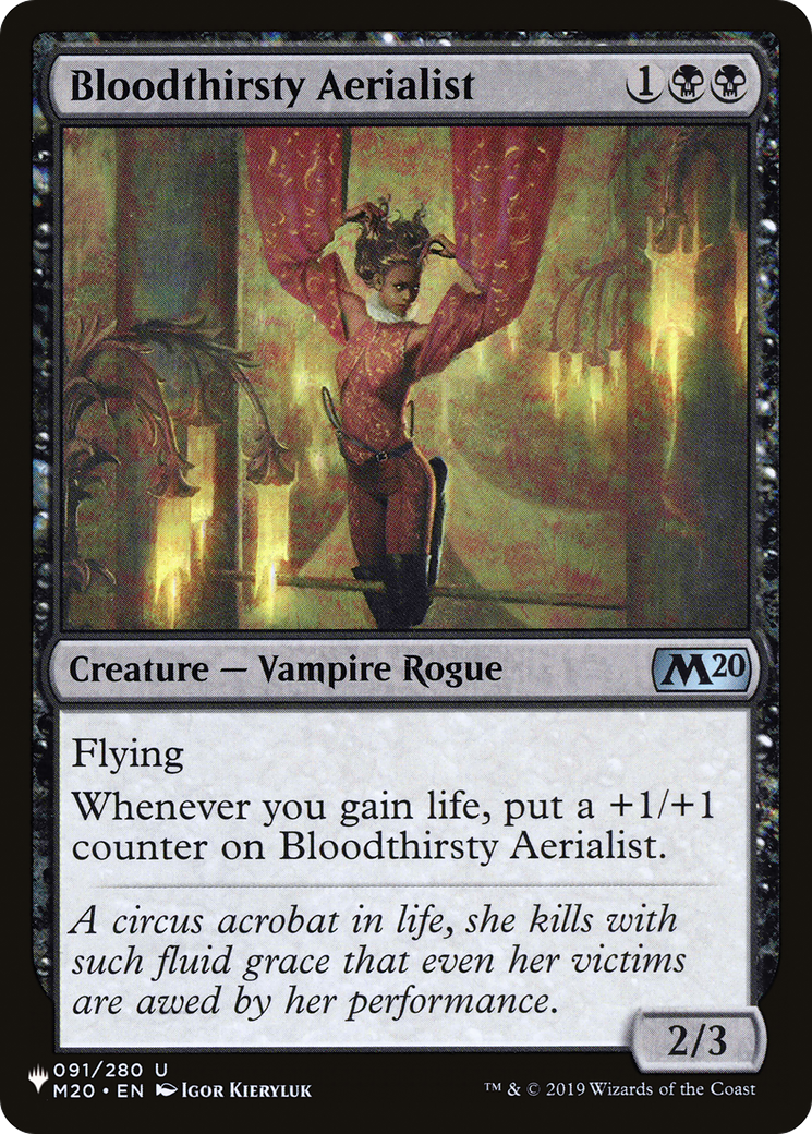 Bloodthirsty Aerialist [The List] - Destination Retro