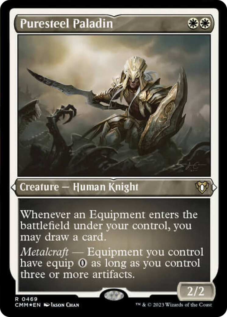 Puresteel Paladin (Foil Etched) [Commander Masters] - Destination Retro