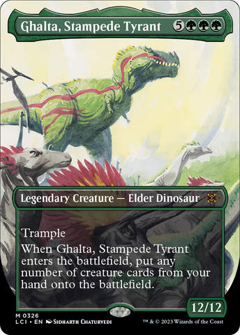 Ghalta, Stampede Tyrant (Borderless) [The Lost Caverns of Ixalan] - Destination Retro