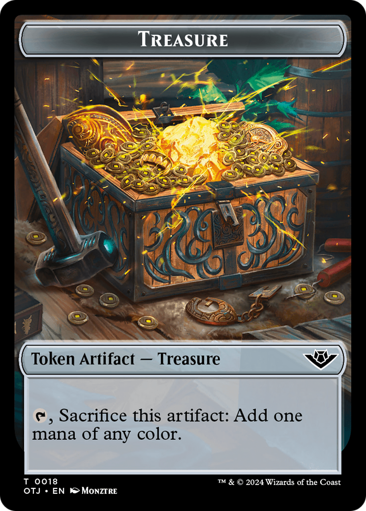 Thopter // Treasure Double-Sided Token [Outlaws of Thunder Junction Commander Tokens] - Destination Retro