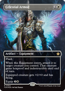 Celestial Armor (Borderless) (Mana Foil) [Foundations] - Destination Retro