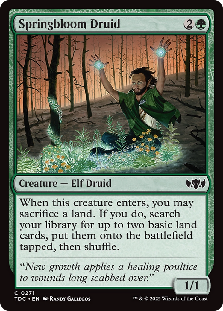 Springbloom Druid [Tarkir: Dragonstorm Commander] - Destination Retro