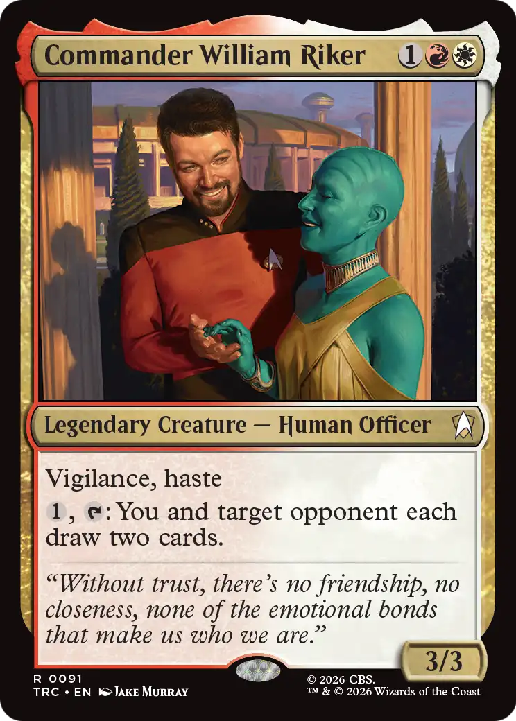 Commander William Riker (Surge Foil) [Star Trek Commander] - Destination Retro