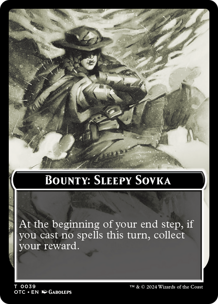 Bounty: Sleepy Sovka // Bounty Rules Double-Sided Token [Outlaws of Thunder Junction Commander Tokens] - Destination Retro