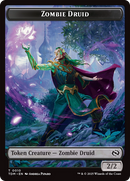 Zombie Druid // Treasure Double-Sided Token [Tarkir: Dragonstorm Tokens] - Destination Retro