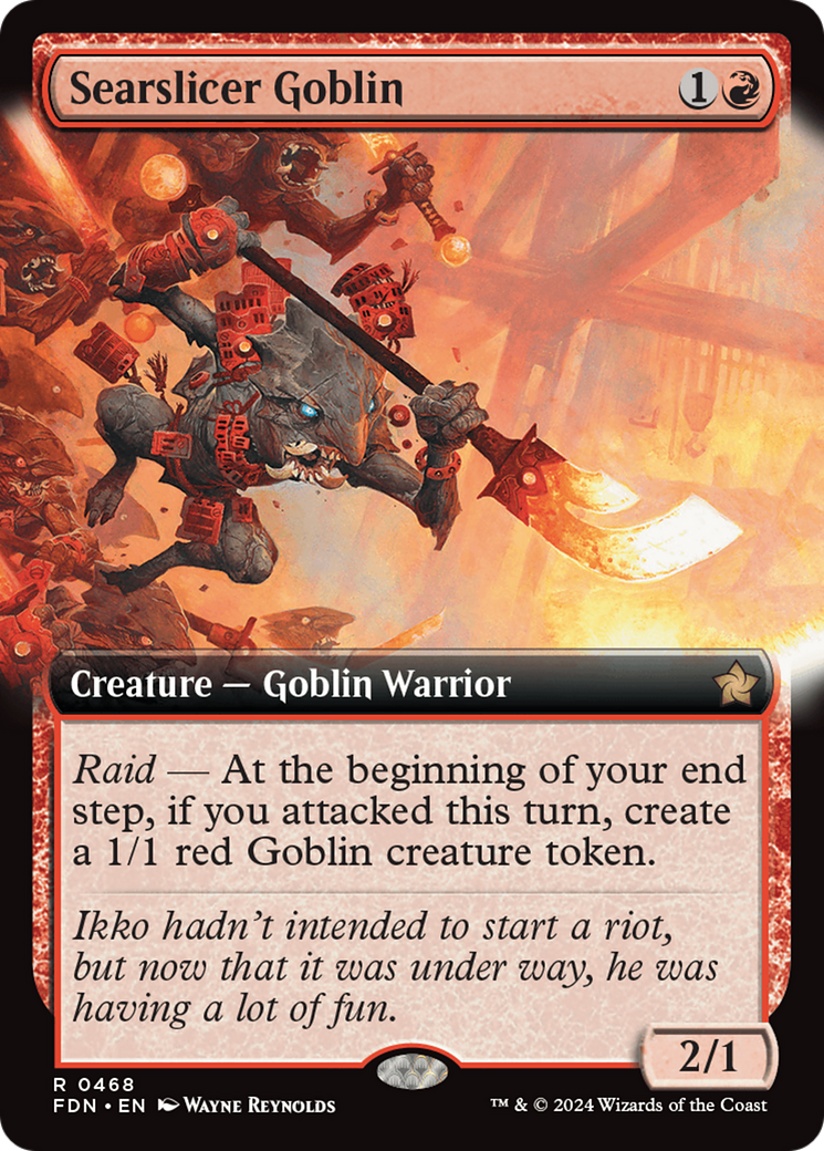Searslicer Goblin (Extended Art) [Foundations] - Destination Retro