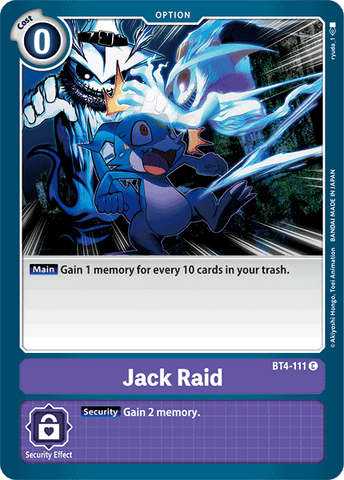 Jack Raid [BT4-111] [Great Legend] - Destination Retro
