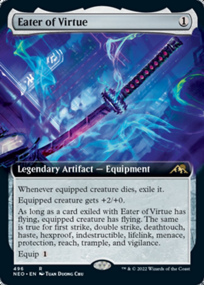 Eater of Virtue (Extended Art) [Kamigawa: Neon Dynasty] - Destination Retro