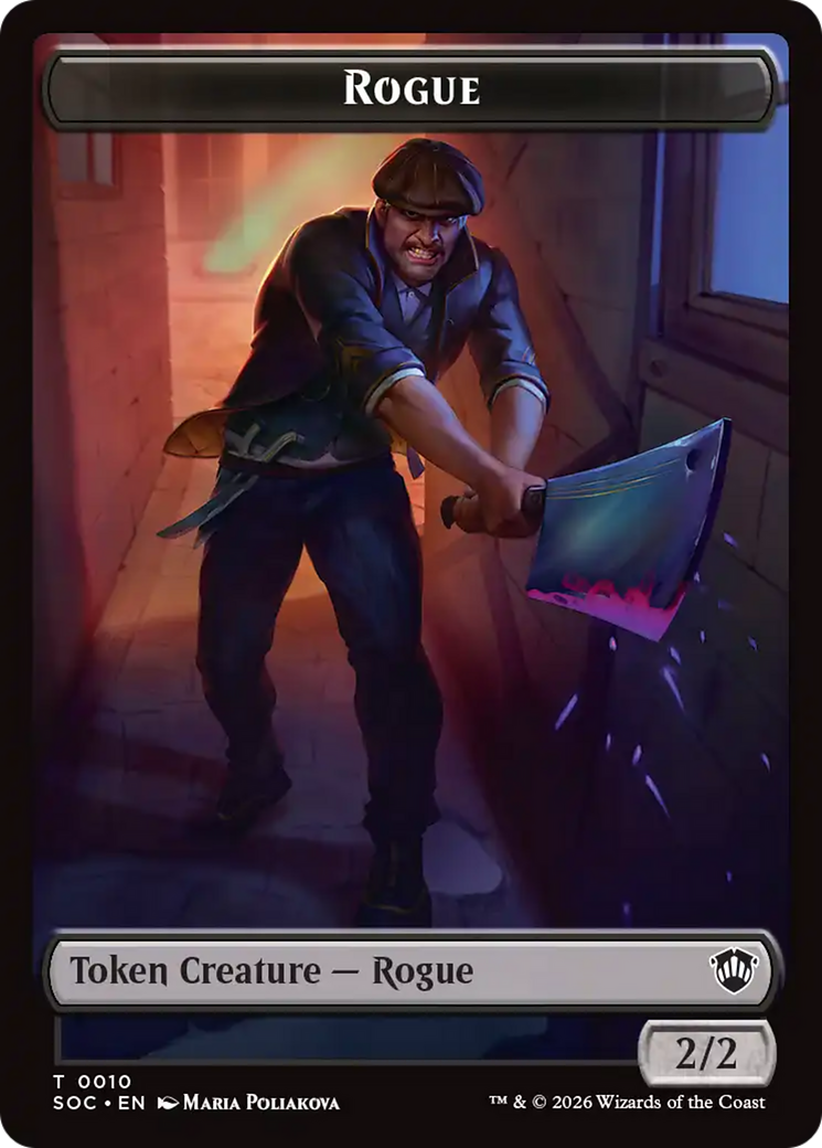 Spirit (0025) // Rogue Double-Sided Token [Secrets of Strixhaven Commander Tokens] - Destination Retro