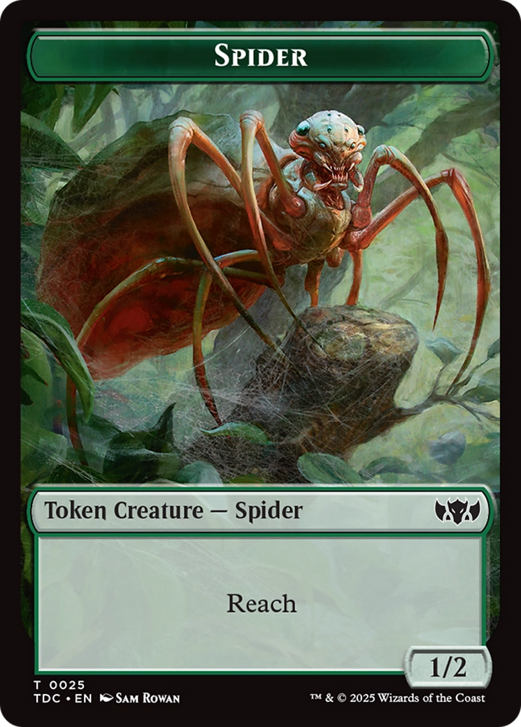 Wall // Spider Double-Sided Token [Tarkir: Dragonstorm Commander Tokens] - Destination Retro