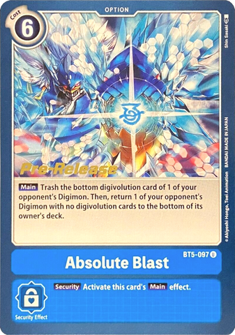 Absolute Blast [BT5-097] [Battle of Omni Pre-Release Promos] - Destination Retro