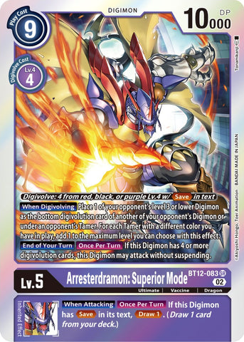 Arresterdramon: Superior Mode [BT12-083] [Across Time] - Destination Retro