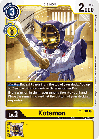 Kotemon [BT5-034] [Battle of Omni] - Destination Retro