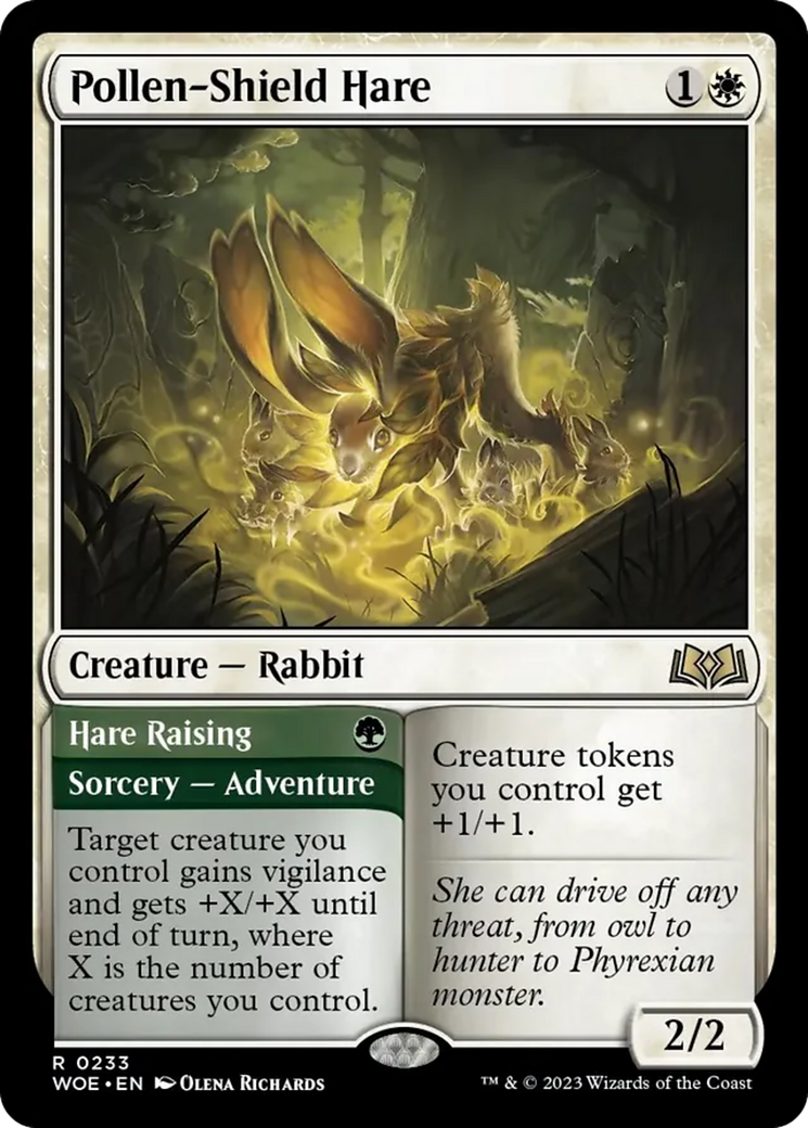 Pollen-Shield Hare // Hare Raising [Wilds of Eldraine] - Destination Retro