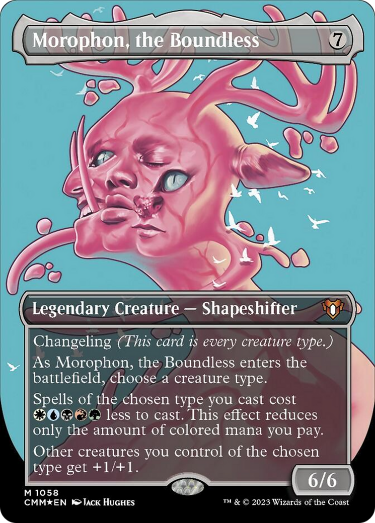 Morophon, the Boundless (Borderless Textured Foil Frame Break) [Commander Masters] - Destination Retro
