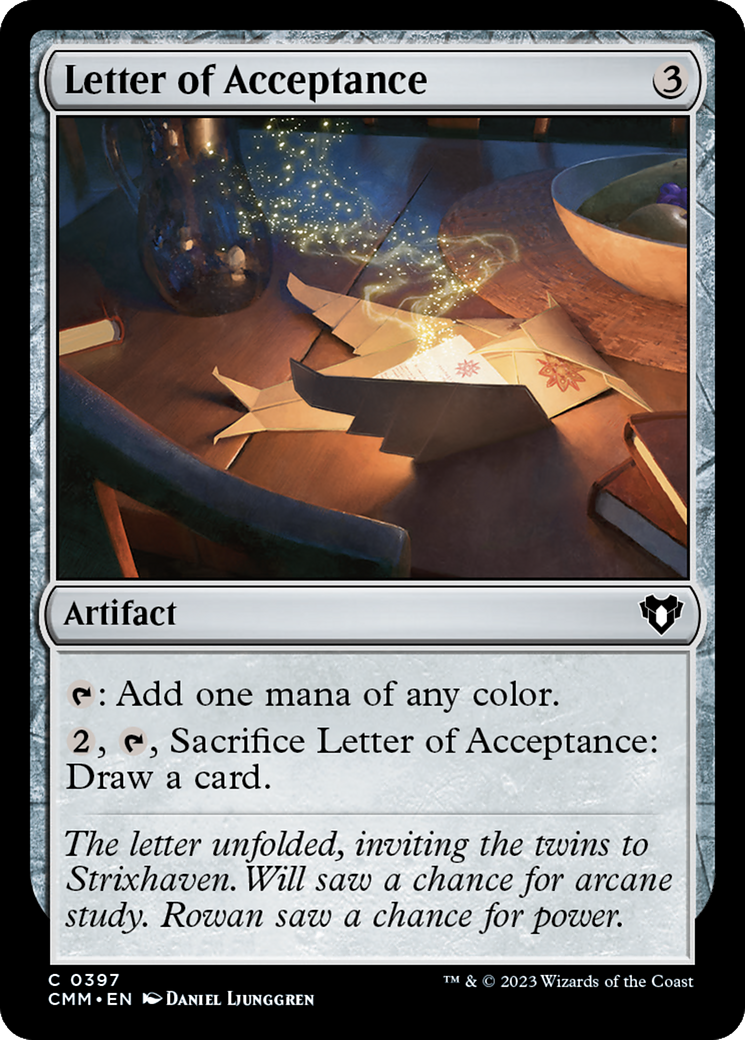Letter of Acceptance [Commander Masters] - Destination Retro