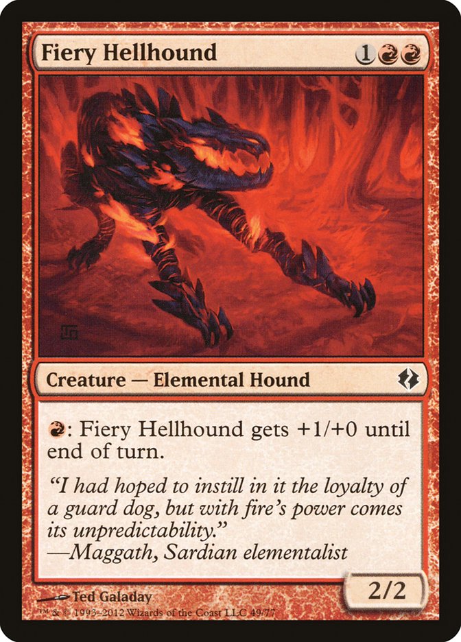 Fiery Hellhound [Duel Decks: Venser vs. Koth] - Destination Retro