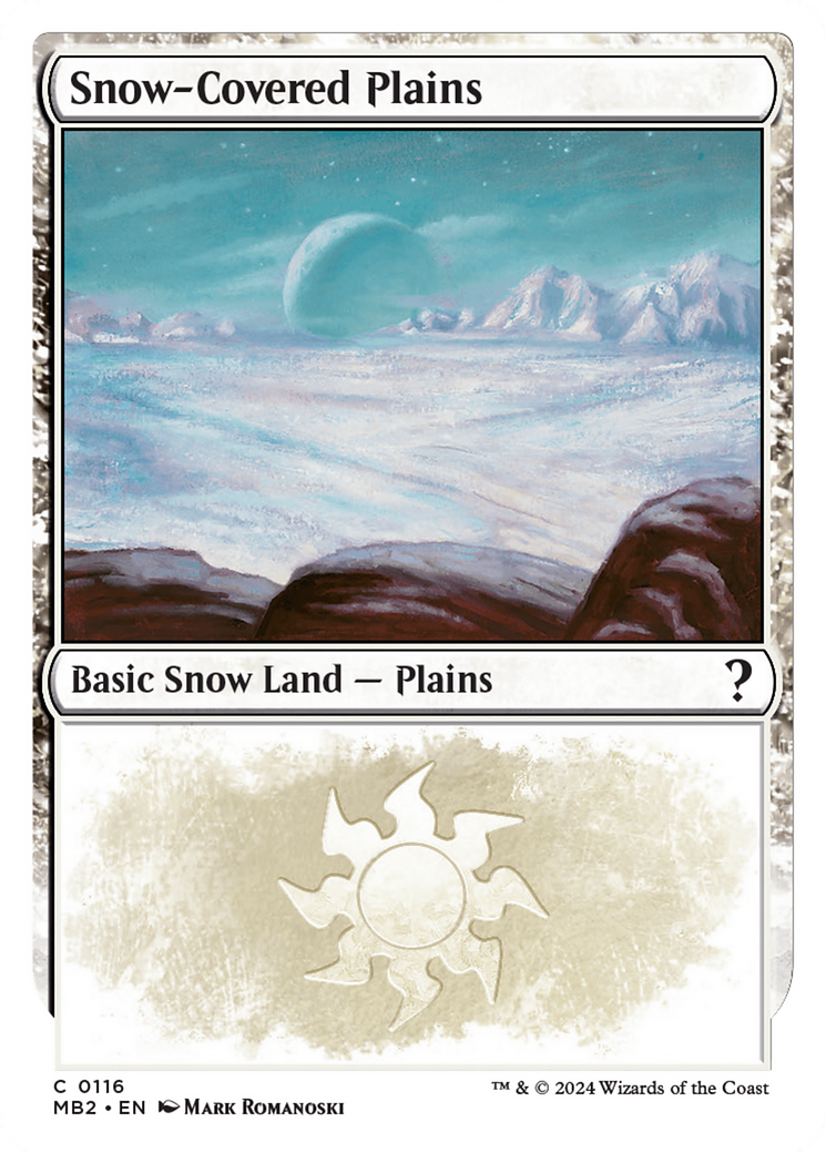 Snow-Covered Plains (White Border) [Mystery Booster 2] - Destination Retro