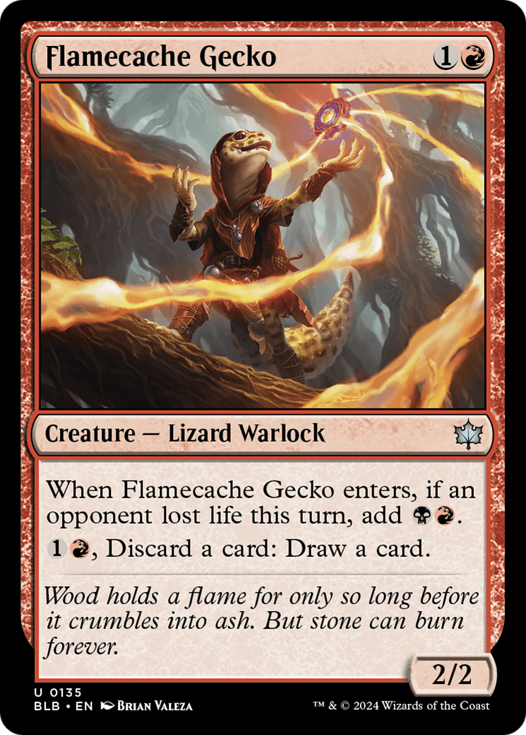Flamecache Gecko [Bloomburrow] - Destination Retro