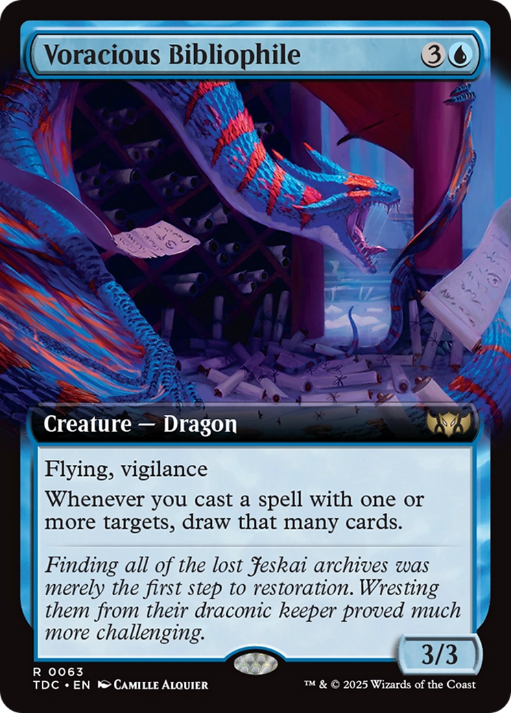 Voracious Bibliophile (Extended Art) [Tarkir: Dragonstorm Commander] - Destination Retro