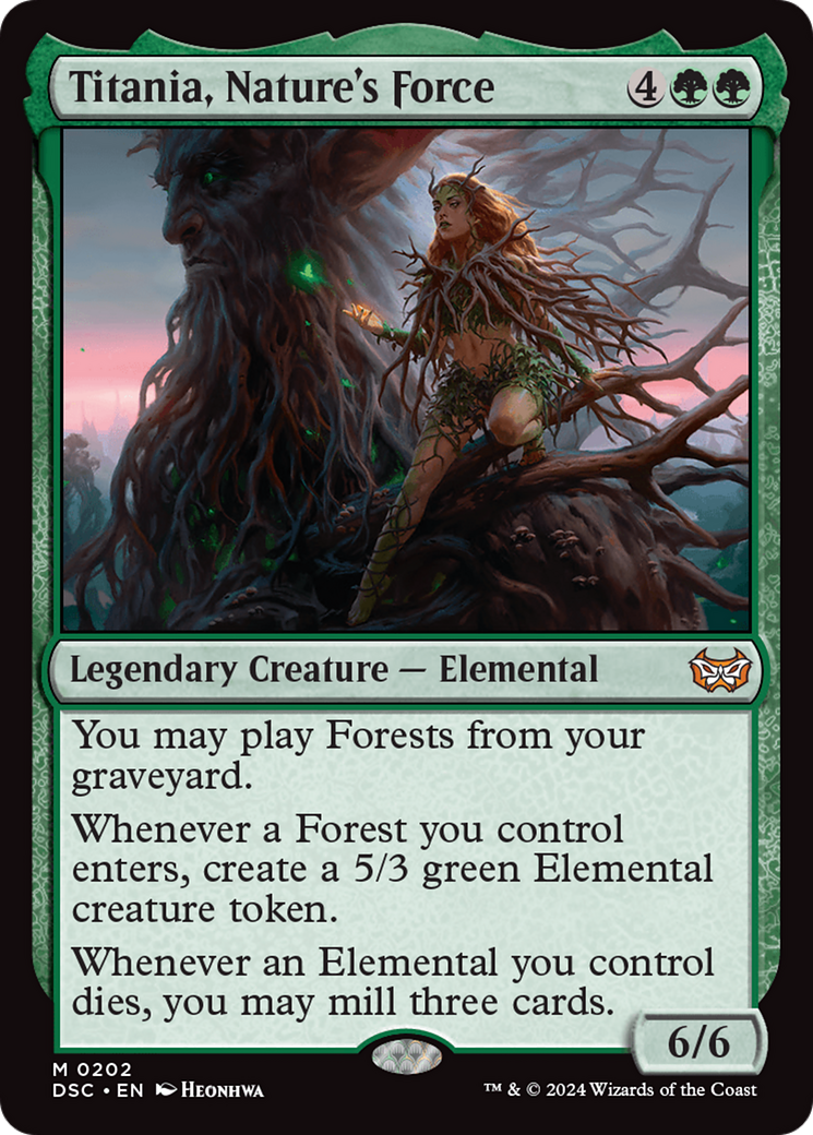 Titania, Nature's Force [Duskmourn: House of Horror Commander] - Destination Retro