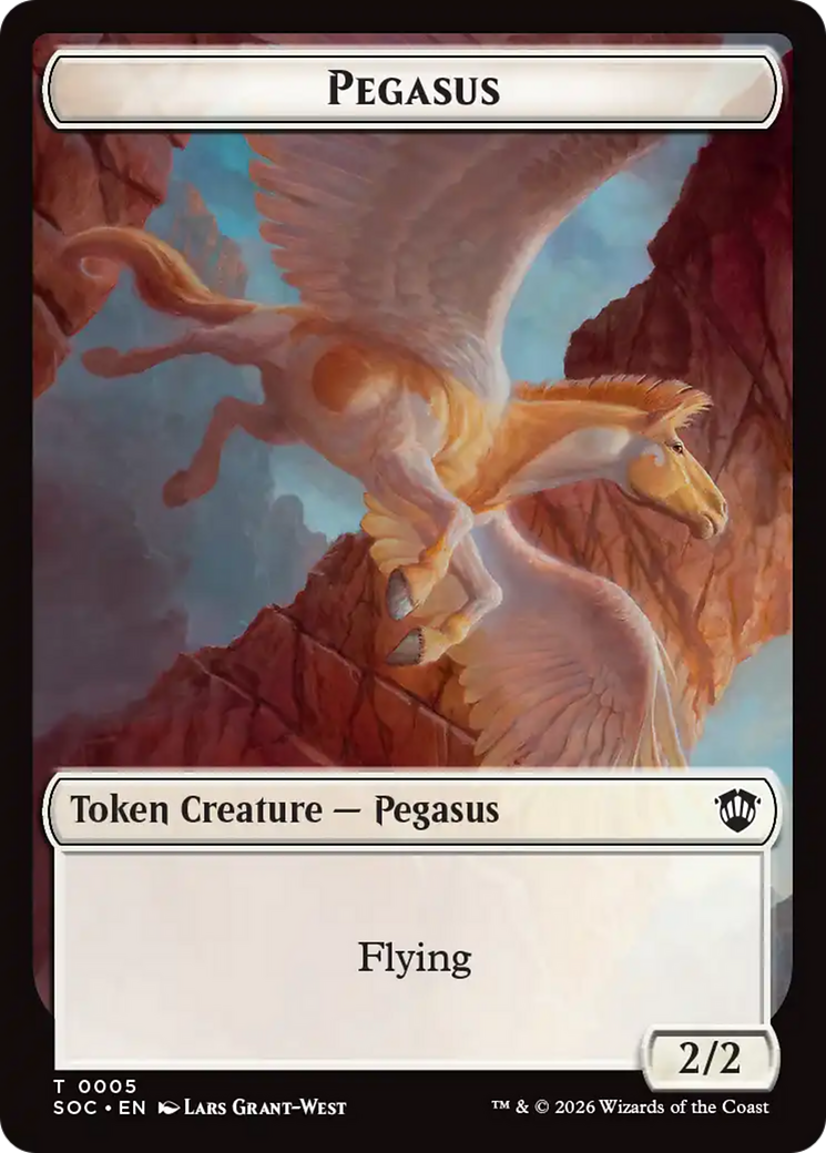 Contract // Pegasus Double-Sided Token [Secrets of Strixhaven Commander Tokens] - Destination Retro